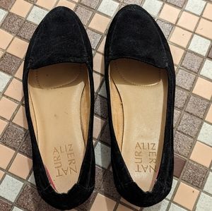 Naturalizer Ballet Flats - Suede Black Leather